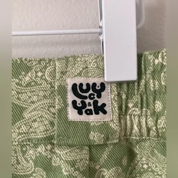 NWOT Lucy & Yak Green Paisley Trousers (W34/R) - Picture 6 of 9